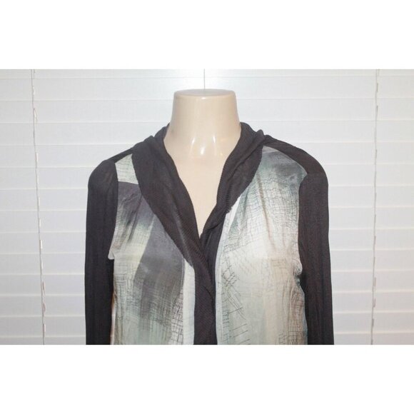 Pete&Greta Johnny Was gray draped open front cardigan size s - Picture 3 of 6